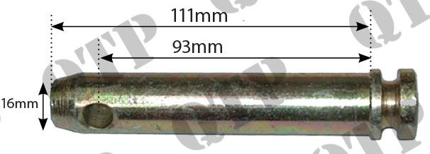 Top Link Pin Cat 1 Working Length: 110mm ***3/4 x 110 , Longer pin is 195589***