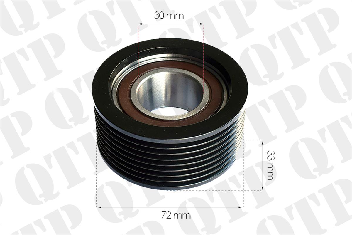 Idler Pulley John Deere 7R 9R 9030 Series - 8 Ribs - RE243155
