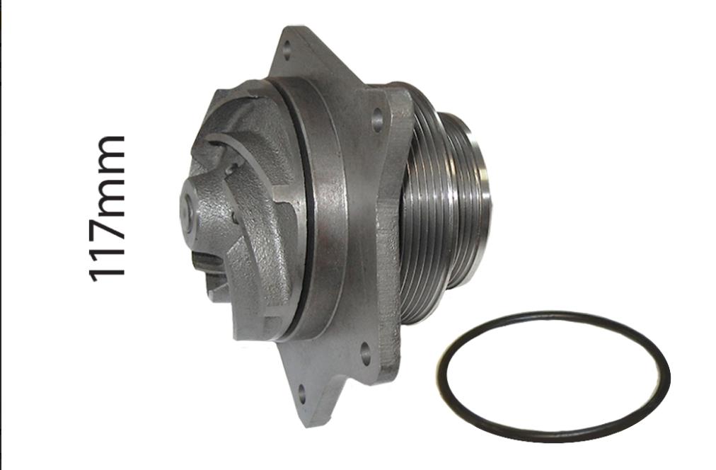 Water Pump Ford TM 115 - TM165 8160 - 8560 UP 06/2002 - 117mm Impeller **Note has Small Impeller ** ** Later Type 41697**82847714, 87801641, 54/130-373, VPE1146, S.67894, F0665, 8740823, 8740689, 82847712, 87801637, 74717111, D2NN2N520B