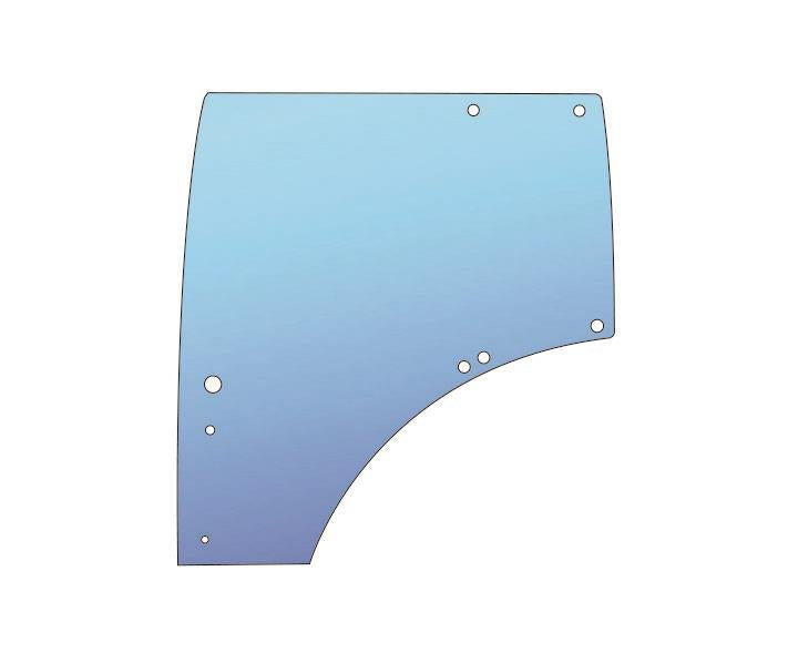 Glass John Deere 6105R - 6195R 6210R - 6215R Door LH ** RH Door is 58828 ** Hinges 58728 & 58727 * ** Gas Strut 58762 John Deere 6105R - 6195R 6210R - 6215R** - L212967 B43895 , S156638