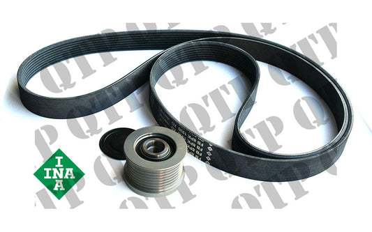 Fan Belt & Pulley Kit John Deere 6110 6210 8PK2475 6010SE - 6210SE 6120 - 6520 6020SE - 6620SE 6530 6530 Premium 5620 5720 With Air Con Belt Length 2475mm