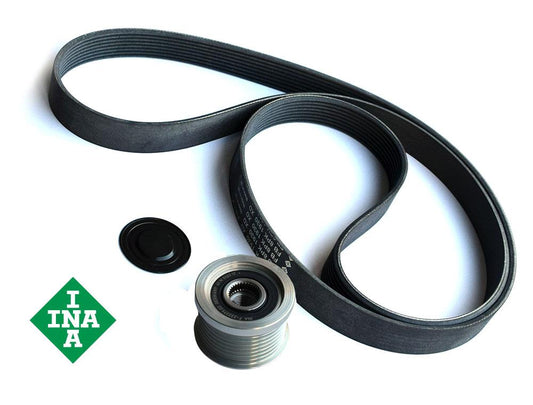 Fan Belt & Pulley Kit John Deere 6820 Air Con 6820 - 6920S 6230 - 6930 Does Not Suit Tractors With Trailer Brake VPE6207, 24/144-595, L155538, AL166835, Al158161, Al166835, Al16646, AL161112, Al166646, AL166645, Al111675, Al171541, 3 5360 1, 235718,