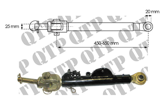 Stabiliser Ford TM & 60s Heavy Duty 430mm Long Cat 1 ** End is 51978 ** ** 41763R is normal duty version ** 5170360,  VPL3323, S33166, 5181868,
