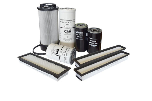 Filter Kit Case / New Holland inc Engine oil CNH 84228488 1x Fuel CNH 84278636 1x Fuel CNH 84412164 1x Hydraulic made in Germany 87708150 1x Cab outer pollen PanClean 82022328, 82034664, 82034665, 87726675 2x Cab inner 87302687, 87726699, 87726695