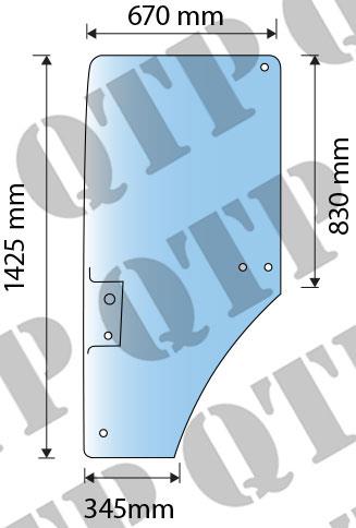 Glass John Deere RH Door 7600 7700 7800 7210 7410 7510 7610 7710 7810 ** LH Door is 59717 ** , R131164 , S100954
