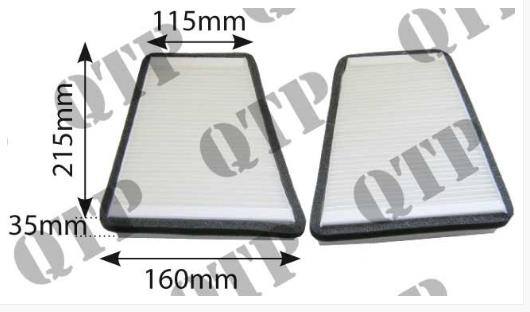 Cab Air Filter (Pair) John Deere 6110 6210 6310 6410 6510 6610 6810 6910- AL71259 - VPM8061, 60/4200-243, S.105481, S105481, AL71259, L112954, L112955
