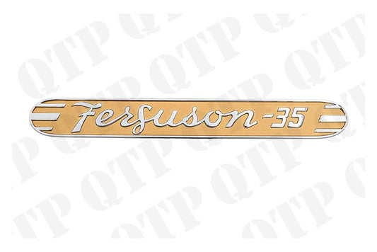 Side Badge FERGUSON 35, Chrome & Gold - 5816A