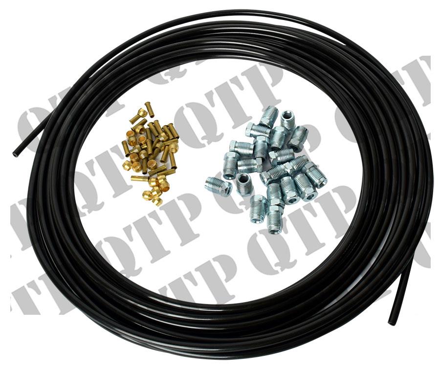Fuel Line Pipe 1/4 Repair Kit Includes 10 mtr Hose Olives Fittings and Inserts