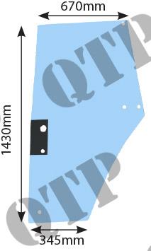 Glass John Deere 7000/10 LH Door 7600 7610 7700 7800 7710 7810 7200 7210 7400 7410 7510 ** RH Door is 58563 ** , R131163