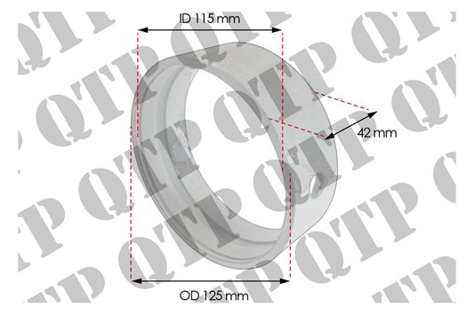 Pivot Bush, Front Axle Ford 40 Carraro 125 x 42mm ** Suits 43258 ** Case IHC CS / CS Pro CVS CX Maxxum MX 95 3000/3200 4000/4200 SeriesFord New Holland 10 30 40 600 1000 SeriesSteyr 9100 M CVT 100 CVT 6000 SeriesMassey Ferguson 5700 6700 - 9967992
