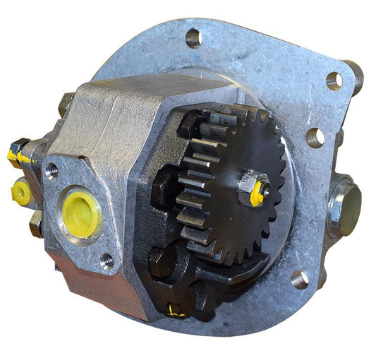 Hydraulic Pump Ford 5000 Info: Displacement cm³: 14.5 / 2.5 Front inlet hole size: 20mm Front outlet hole size: 13mm Inner max. GPM: 6.9 / 1.2 Inner max. LPM: 29 / 5 Max Pump Speed rpm: 2000 Teeth: 25 Pump rotation clockwise - 81823983
