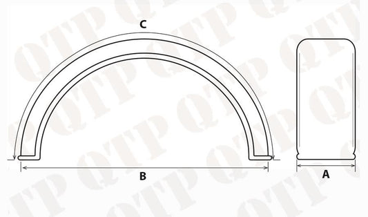 Mudguard Flap 400mm Width 415mm Curve 1430mm Length 1235mm , S31518